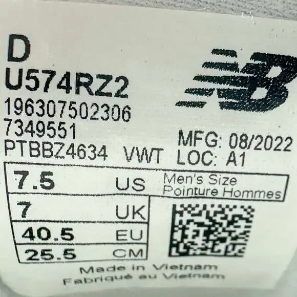 NEW! New Balance 574 Tan Light Grey Sneakers Women’s 9 - Picture 12 of 12